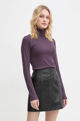 Levi's Longsleeve Femei, Culoarea Violet, Cu Guler, A8769