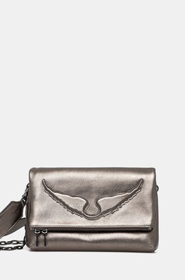 ZADIG&VOLTAIRE Poseta De Piele Culoarea Argintiu, LWBA02567