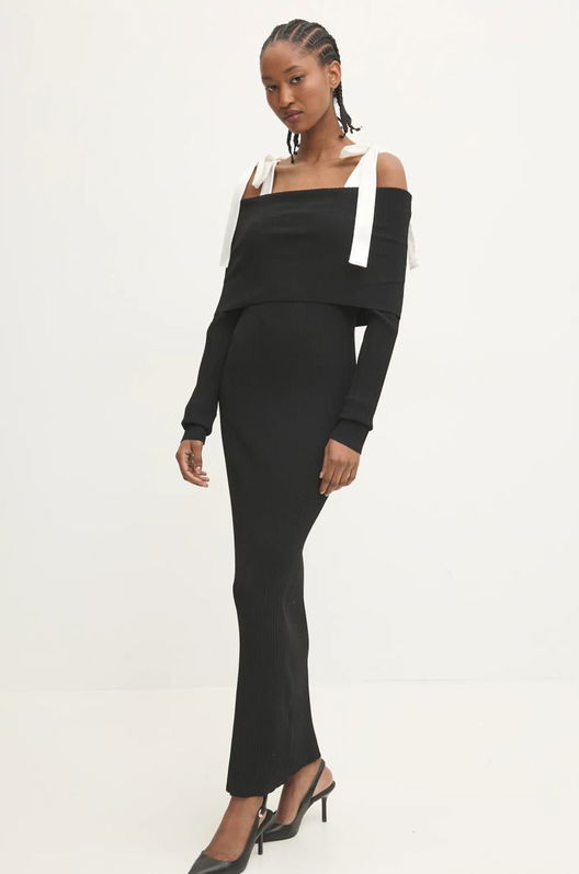 Rotate Rochie 0 Culoarea Negru, Maxi, Mulata, 113718100