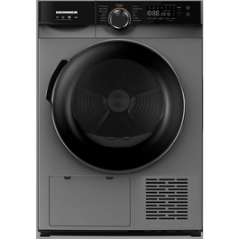 Uscator de rufe Heinner HHPD-M8K3SA++, Pompa de caldura, 8 kg, 14 programe, Clasa A++, Display LED, Functie Start intarziat, Functie Anti-Sifonare, Iluminare cuva, Argintiu