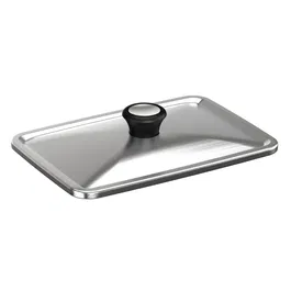 Capac pentru gatit Tefal XA731810, compatibil cu gratarul electric OptiGrill 4 in 1, inox, lavabil la masina de spalat vase, argintiu