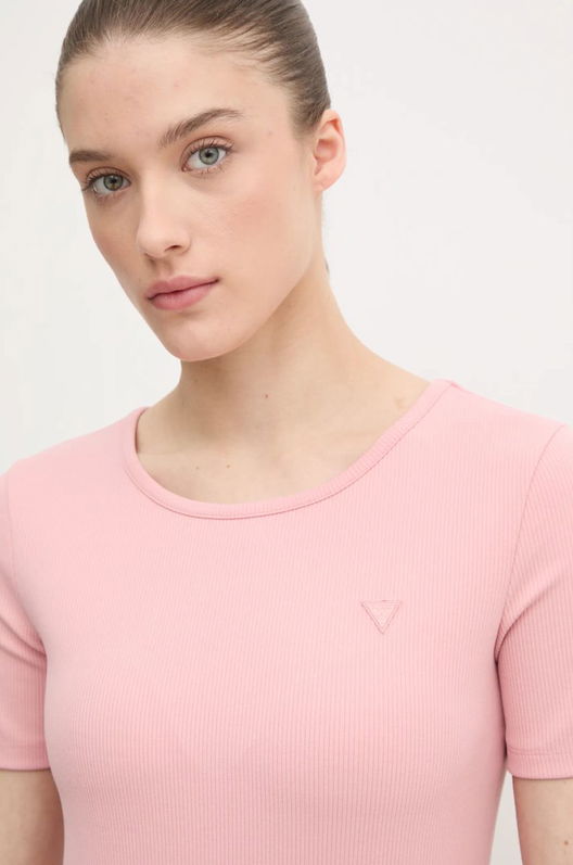 Guess Tricou STEFFI Femei, Culoarea Roz, V5RI04 KCLH0