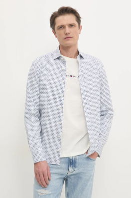 Hackett London Camasa Barbati, Culoarea Alb, Cu Guler Clasic, Slim, HM3010132