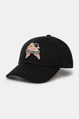 Fiorucci șapcă De Baseball Din Bumbac Angel Culoarea Negru, Cu Imprimeu, U01FPAHA135CO01BK01