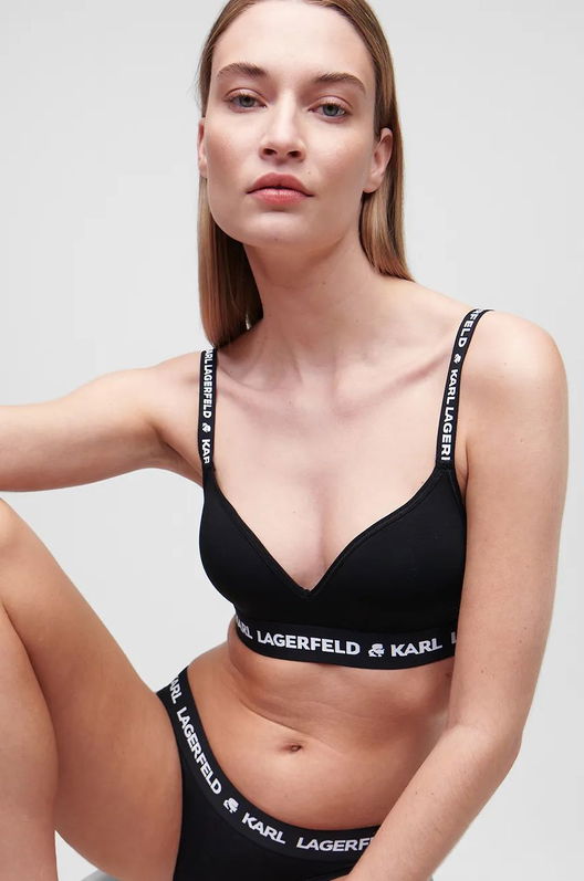 Karl Lagerfeld Sutien Culoarea Negru, Neted, A1W47012