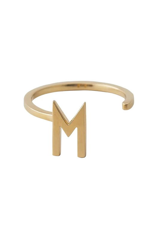 Design Letters Inel De Argint Placat Cu Aur 90601000M