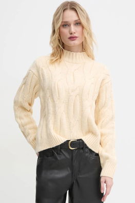 Levi's Pulover Din Amestec De Lana Femei, Culoarea Galben, Călduros, Cu Turtleneck, A8507