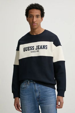 Guess Jeans Bluza Barbati, Culoarea Albastru Marin, Modelator, M4BQ39 K9V31