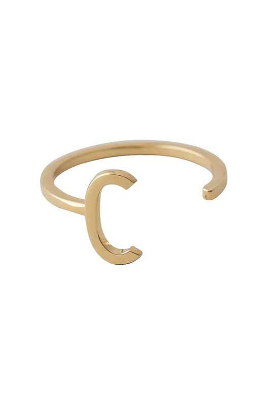 Design Letters Inel De Argint Placat Cu Aur 90601000C