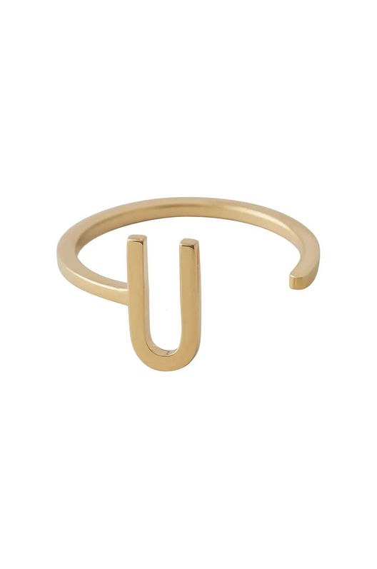 Design Letters Inel De Argint Placat Cu Aur 90601000U