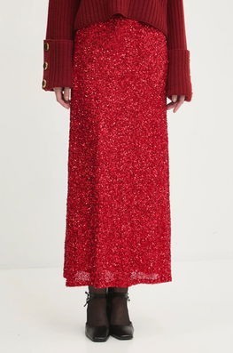 Never Fully Dressed Fusta Dorris Skirts Culoarea Rosu, Maxi, Drept, NFDSK594
