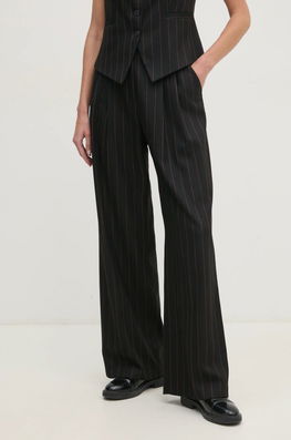 Sandro Ferrone Pantaloni Femei, Culoarea Negru, Lat, High Waist
