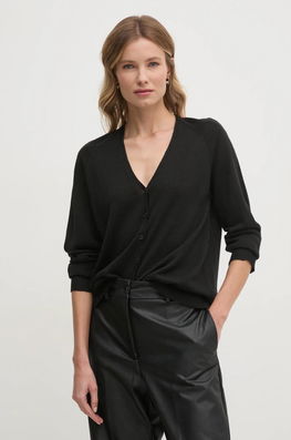 Sandro Ferrone Cardigan Din Lana Culoarea Negru, Light, SFS69YBEQUOTA