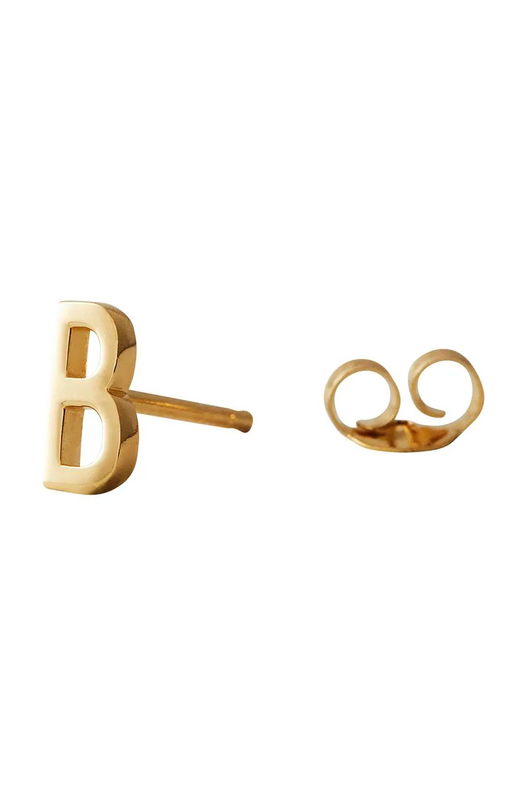 Design Letters Cercel Din Argint Placat Cu Aur 90401001B