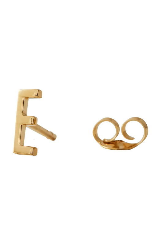 Design Letters Cercel Din Argint Placat Cu Aur 90401001E