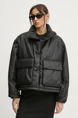 Hugo Blue Geaca Femei, Culoarea Negru, De Iarna, Oversize, 50530505