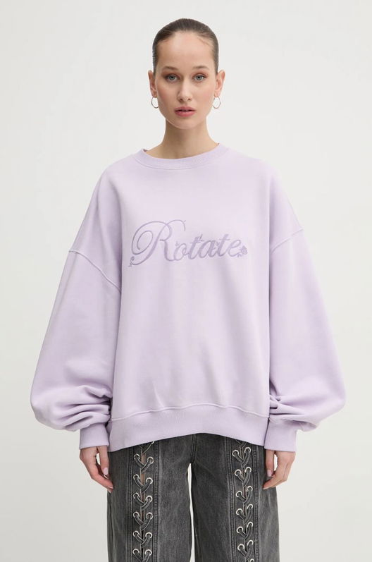 Rotate Hanorac De Bumbac Femei, Culoarea Violet, Neted, 1134251813