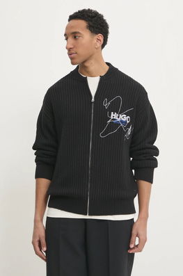 Hugo Blue Cardigan Barbati, Culoarea Negru, 50535271