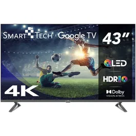 Televizor SmartTech QLED 43QG03H, 108 cm, Google TV, 4K Ultra HD, Clasa F (Model 2024)