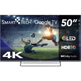 Televizor SmartTech QLED 50QG02V, 126 cm, Google TV, 4K Ultra HD, Clasa E (Model 2024)