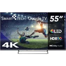 Televizor SmartTech QLED 55QG02V, 139 cm, Google TV, 4K Ultra HD, Clasa E (Model 2024)