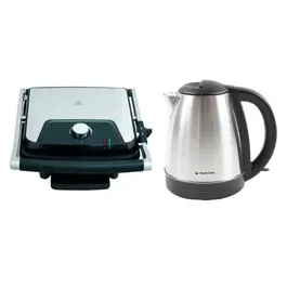 Pachet Student Prestige Gratar electric Studio Casa Panini, Grill SC2128 si Fierbator Studio Casa KES1777, 2200W Studio Casa