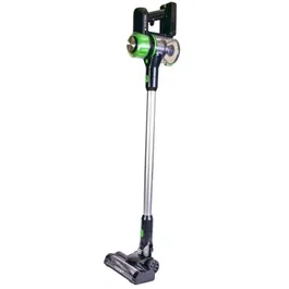 Aspirator vertical 2 in 1 fara fir Tehno Easy Clean Studio Casa, Cu functie mop, Tehnologie Cyclon, 250 W, 3 viteze, Autonomie 40 minute, Acumulator LI-ION detasabil, Perie cu lumina Led, Negru, I Verde