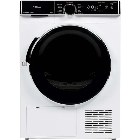 Uscator de rufe Tesla WT8H92M, 8kg, Clasa A++Pompa caldura, Inverter, Antisifonare, 16 prog,Alb