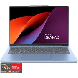Laptop Lenovo IdeaPad Slim 5 13ARP10 cu procesor AMD Ryzen™ 5 7535HS pana la 4.55GHz, 13.3 WUXGA, IPS, 16GB LPDDR5x, 512GB SSD, AMD Radeon™ 660M Graphics, No OS, Polar Blue