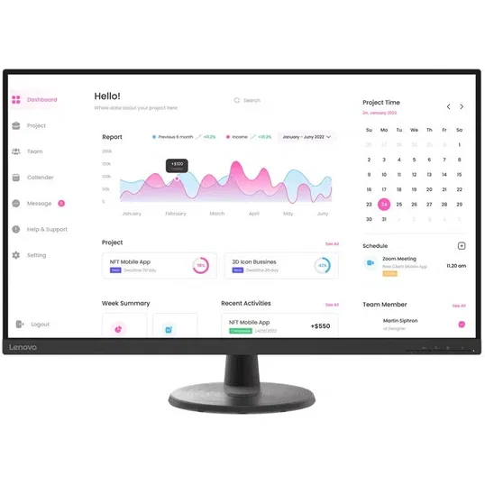 Monitor LED Lenovo D32-45 31.5 inch FHD VA 4 ms 60 Hz