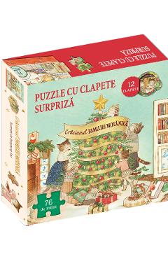 Craciunul familiei Motanila. Carte + Puzzle cu clapete surpriza - Lucy Brownridge