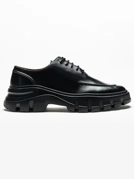 Pantofi Negri Barbati Din Piele Naturala Design Zante BMan0420