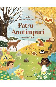 Patru anotimpuri. Carte cu autocolante - Joli Hannah