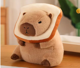 Jucarie de plus Capybara in paine, 35 cm