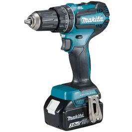 Masina de insurubat si gaurit (bormasina) cu percutie pe acumulator Makita DHP485RFJ, 18 V, 50 Nm, 2 acumulatori LXT, incarcator