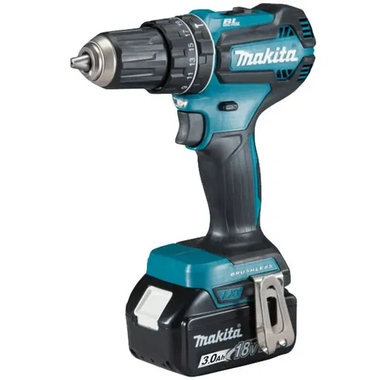 Masina de insurubat si gaurit (bormasina) cu percutie pe acumulator Makita DHP485RFJ, 18 V, 50 Nm, 2 acumulatori LXT, incarcator