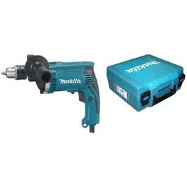 Masina de gaurit si insurubat (bormasina) cu percutie Makita HP1631K, 710 W, 3200 RPM, 48.000 percutii/min, 13 mm mandrina, maner lateral, valiza transport