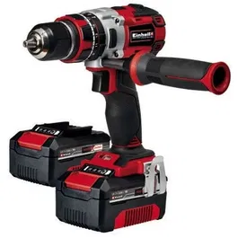 Masina de insurubat pe acumulator Einhell TE-CD 18 Li-i Brushless Power X-Change, 18 V, 2 viteze, 60 Nm, lumina LED, 2 acumulatori de 3 Ah, incarcator