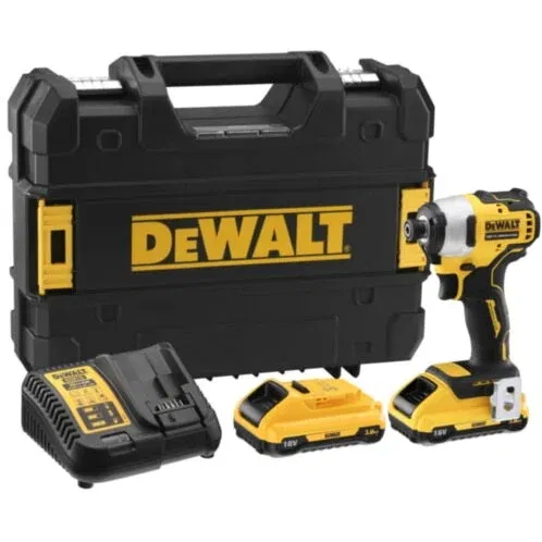 Masina compacta de insurubat cu impact pe acumulator DeWalt DCF809L2T, 18 V, 3200 RPM, 170 Nm, 2 acumulatori, incarcator