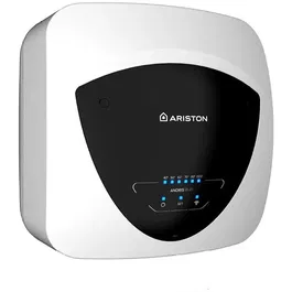 Boiler electric Ariston Andris Elite WiFi 15U/5 EU, 15l, 1200W, butoane soft touch, control vocal, clasa energetica A, Montare sub chiuveta, 360x360x298mm, Alb
