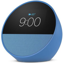 Boxa inteligenta Amazon Echo Spot 2024, Display 2.83, Wi-Fi, Bluetooth, Albastru
