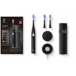 Set periuta de dinti smart sonica Oclean X Ultra, Motor Maglev 3.0 TurboClean, smart touch screen, Negru