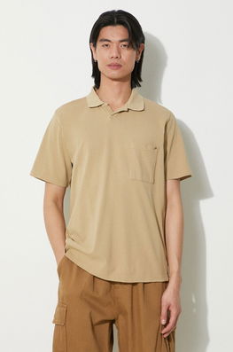 Universal Works Polo De Bumbac Vacation Polo Culoarea Bej, Neted, 30603.SUMMER.OAK