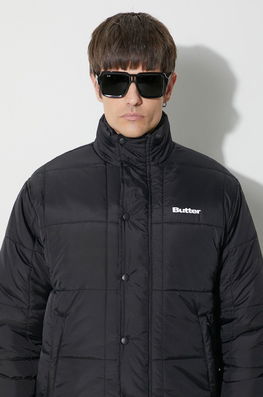 Butter Goods Geacă Grid Puffer Jacket Bărbați, Culoarea Negru, De Iarnă, BGQ423D22403