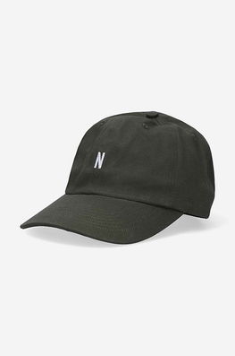 Norse Projects șapcă De Baseball Din Bumbac Twill Sports Cap Culoarea Verde, Uni N80.0001.8109
