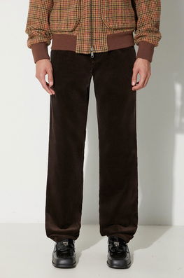 Norse Projects Pantaloni De Catifea Cord Aros Culoarea Maro, Drept