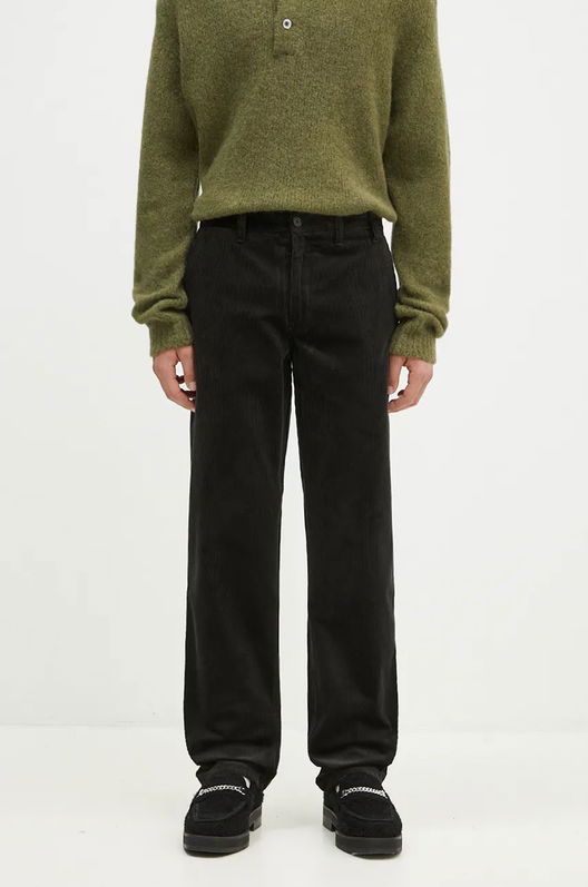 Norse Projects Pantaloni De Catifea Cord Aros Culoarea Verde, Drept, N25.0407.8109
