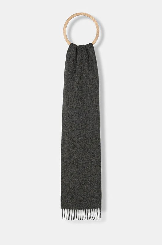 Norse Projects Fular De Lână Moon Lambswool Scarf Culoarea Gri, Cu Imprimeu, N83.0021.1034