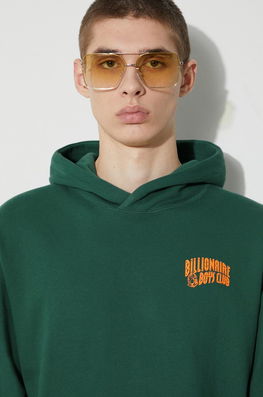Billionaire Boys Club Hanorac De Bumbac Bărbați, Culoarea Verde, Cu Glugă, Cu Imprimeu