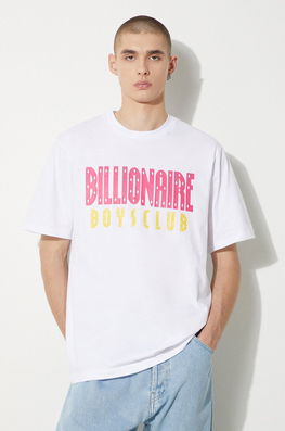 Billionaire Boys Club Tricou Din Bumbac Straight Logo Barbati, Culoarea Alb, Cu Imprimeu, B24243